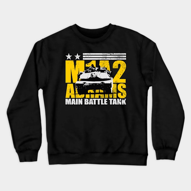 Army M1 Abrams (distressed) Crewneck Sweatshirt by TCP